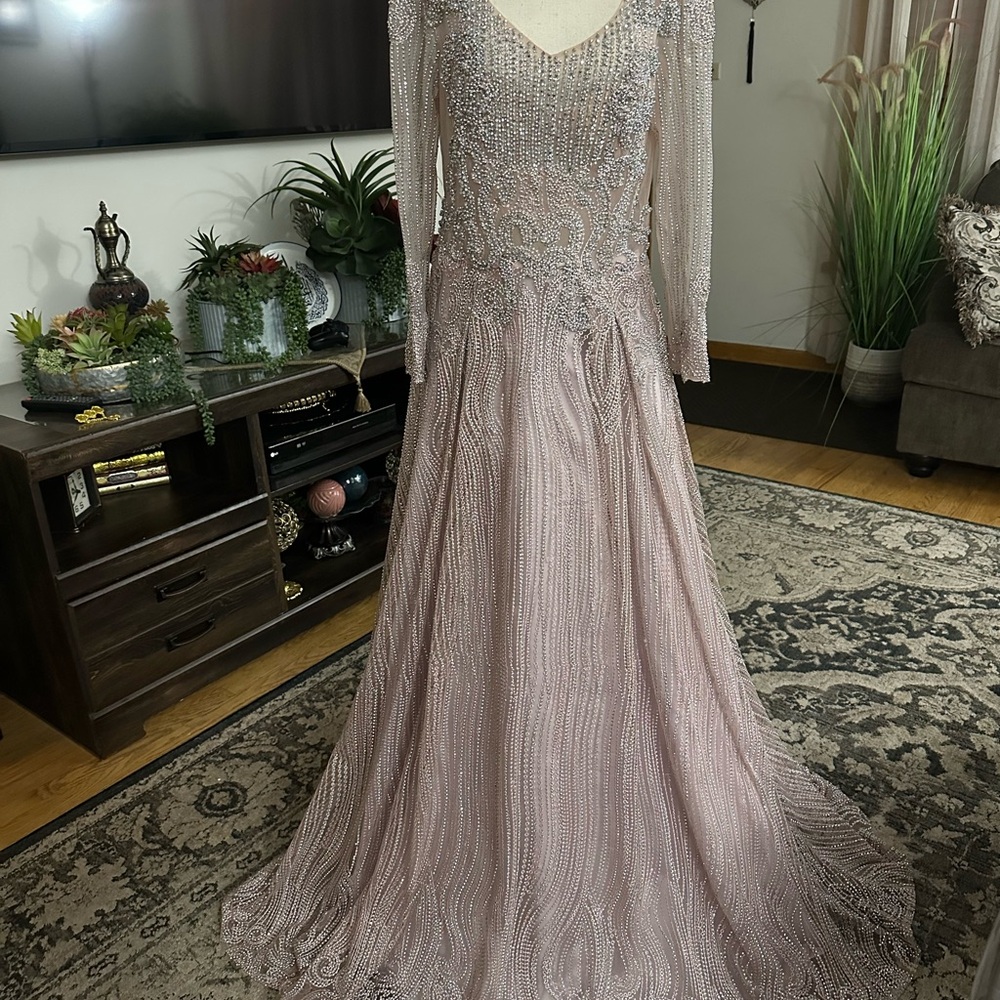 Elegant Pink Evening Gown